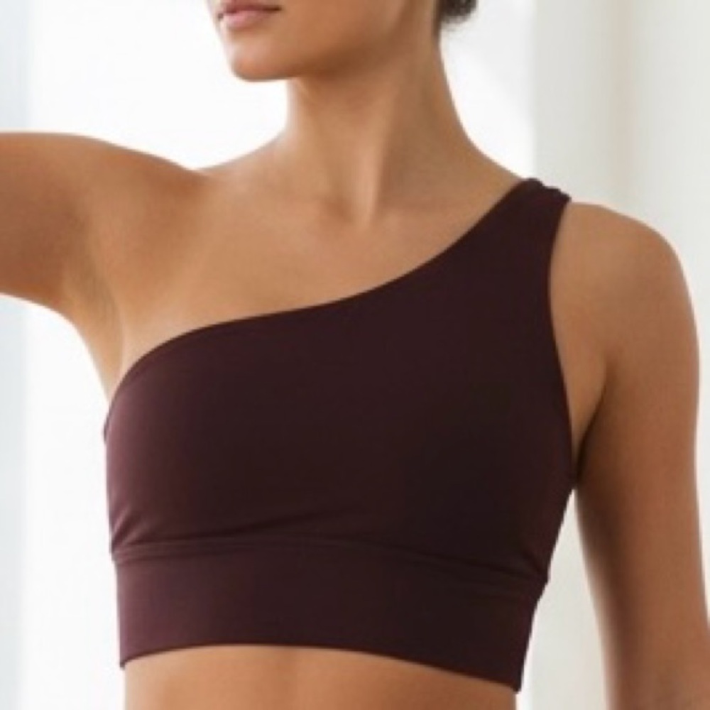 NWT Lululemon Athletica Align Asymmetrical Bra A/B Woman’s sz 6 Brown Sports